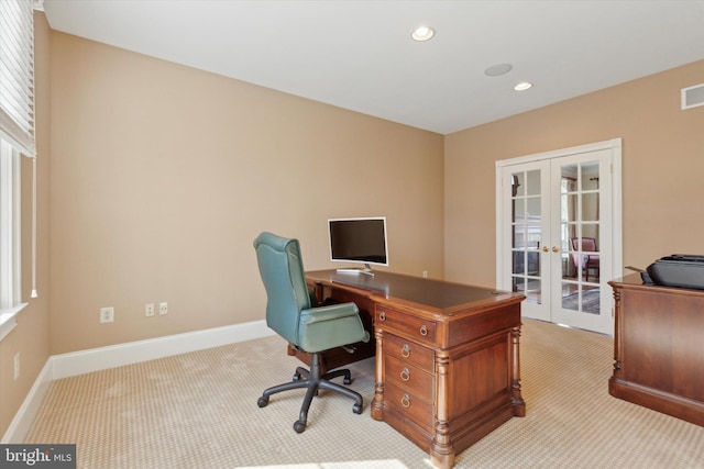 2573 Muirfield Way, Lansdale, PA 19446 - carpeted office featuring french doors, recessed lighting, and healthy amount of natural light