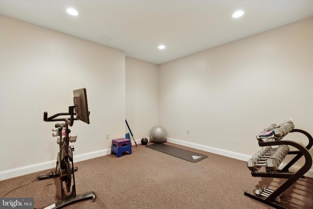 2573 Muirfield Way, Lansdale, PA 19446 - exercise area featuring carpet flooring and recessed lighting