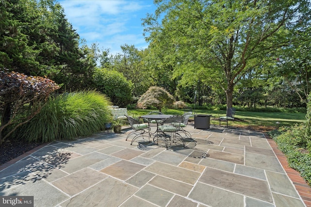 2573 Muirfield Way, Lansdale, PA 19446 - view of patio featuring outdoor dining area and view of wooded area