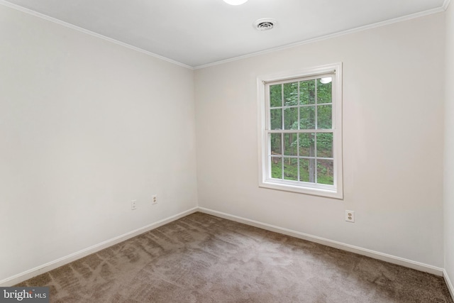 244 Marsden Heights Rd, Linden, VA 22642 - carpeted empty room featuring baseboards and ornamental molding
