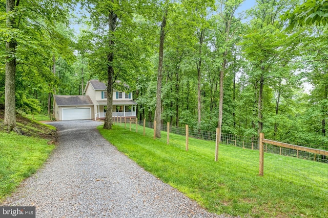 244 Marsden Heights Rd, Linden, VA 22642 - view of front of house featuring driveway, an attached garage, and a porch
