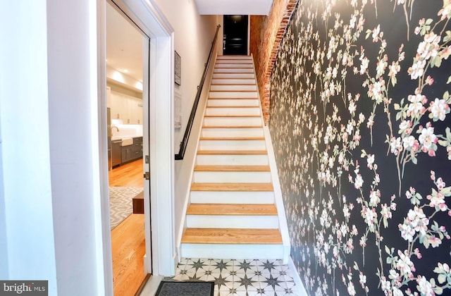 1823 Kalorama Rd NW, Washington, DC 20009 - stairs with tile patterned floors