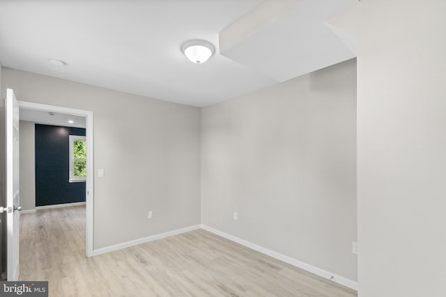 5021 A St SE, Washington, DC 20019 - spare room featuring light wood-type flooring and baseboards