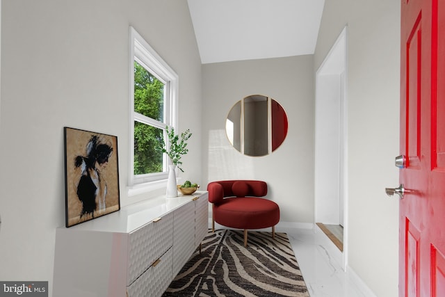 5021 A St SE, Washington, DC 20019 - sitting room with marble finish flooring and vaulted ceiling