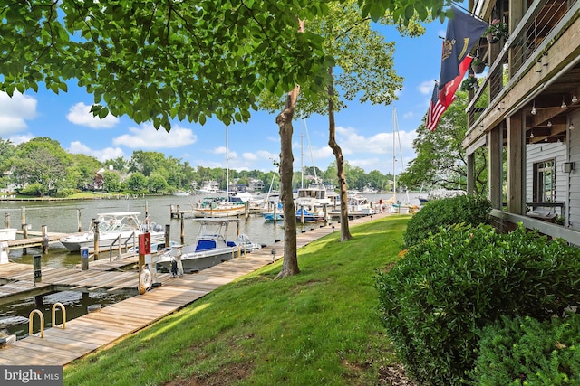 16 Spa Creek Lndg, Annapolis, MD 21403 - dock with a water view and a lawn
