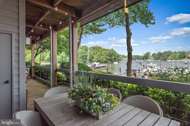 16 Spa Creek Lndg, Annapolis, MD 21403 - wooden terrace with a water view