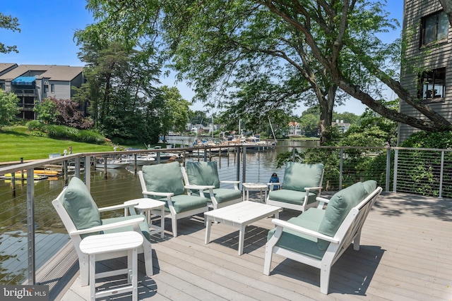 16 Spa Creek Lndg, Annapolis, MD 21403 - wooden terrace with a water view