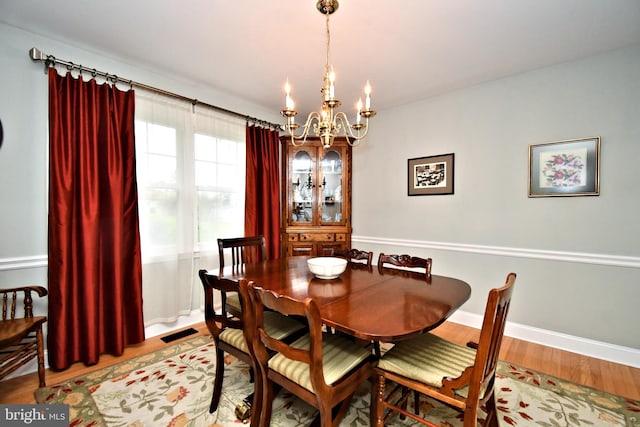 403 Grenoble Dr, Sellersville, PA 18960 - dining area featuring a chandelier and wood finished floors