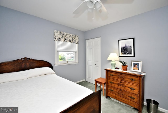 403 Grenoble Dr, Sellersville, PA 18960 - bedroom with light carpet and a ceiling fan