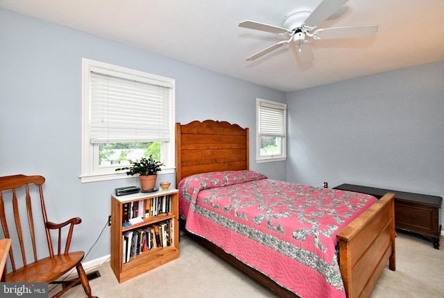 403 Grenoble Dr, Sellersville, PA 18960 - bedroom with carpet, multiple windows, and a ceiling fan