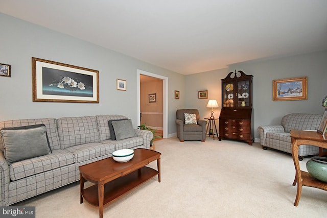 403 Grenoble Dr, Sellersville, PA 18960 - living room featuring light colored carpet and baseboards