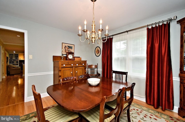 403 Grenoble Dr, Sellersville, PA 18960 - dining space featuring wood finished floors and a chandelier