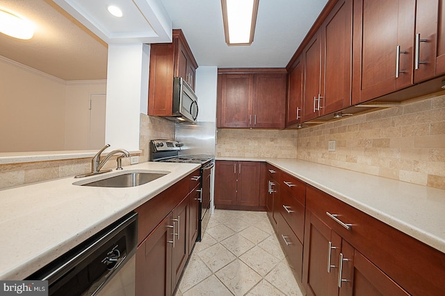 1919 Chestnut St Unit 1722, Philadelphia, PA 19103 - kitchen with appliances with stainless steel finishes, light countertops, backsplash, light tile patterned floors, and recessed lighting