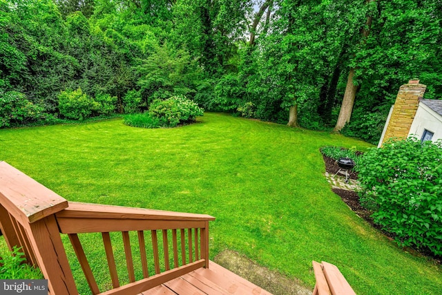 10 S Shirley Ave, Moorestown, NJ 08057 - view of green lawn with a wooden deck