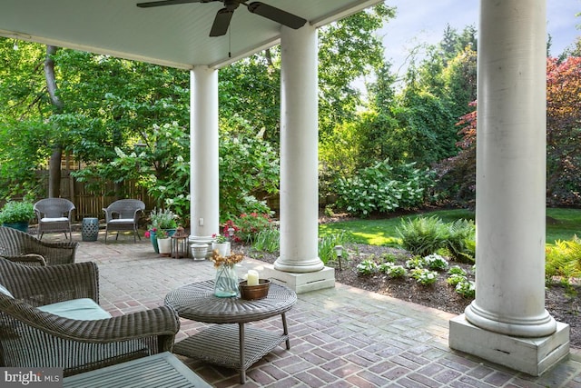 673 Ardmore Ave, Ardmore, PA 19003 - view of patio / terrace featuring a ceiling fan