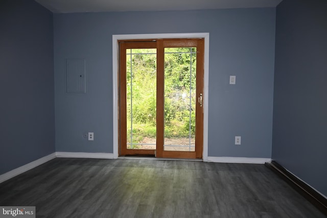 85 Park Vallei Ln Unit 85, Brookhaven, PA 19015 - unfurnished room featuring electric panel and dark wood-type flooring