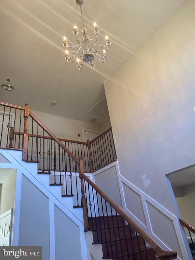 5 Sameera Ct, New Egypt, NJ 08533 - stairway with a chandelier