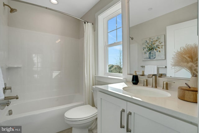 Deer Park Rd, Reisterstown, MD 21136 - full bath with shower / bathtub combination with curtain, vanity, and toilet
