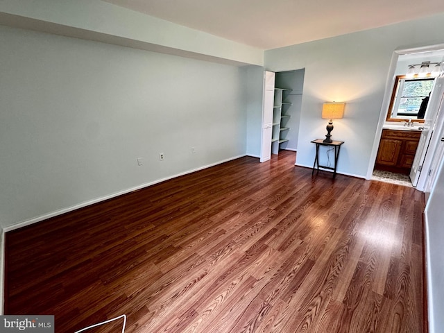 2200 Greenery Ln Unit 201-, Silver Spring, MD 20906 - empty room with dark wood-style floors and baseboards