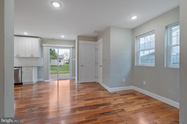 57 Jarvis St, Pemberton, NJ 08068 - unfurnished living room featuring baseboards, light wood-style floors, and recessed lighting