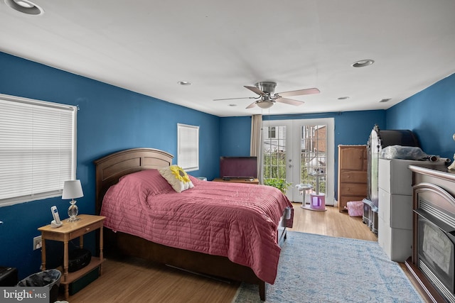 1621 E Hewson St, Philadelphia, PA 19125 - bedroom with wood finished floors, a ceiling fan, and recessed lighting