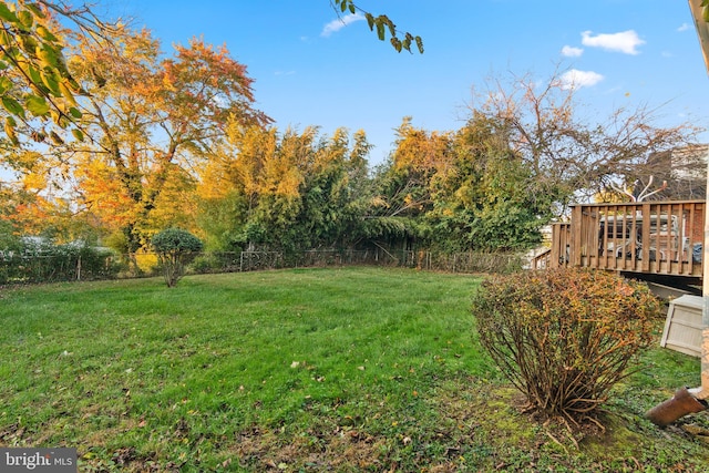 6602 8th Ave, Hyattsville, MD 20783 - view of yard featuring a wooden deck