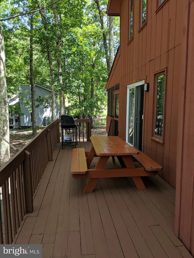 138 Banbury Dr, Bushkill, PA 18324 - deck featuring outdoor dining space and a grill