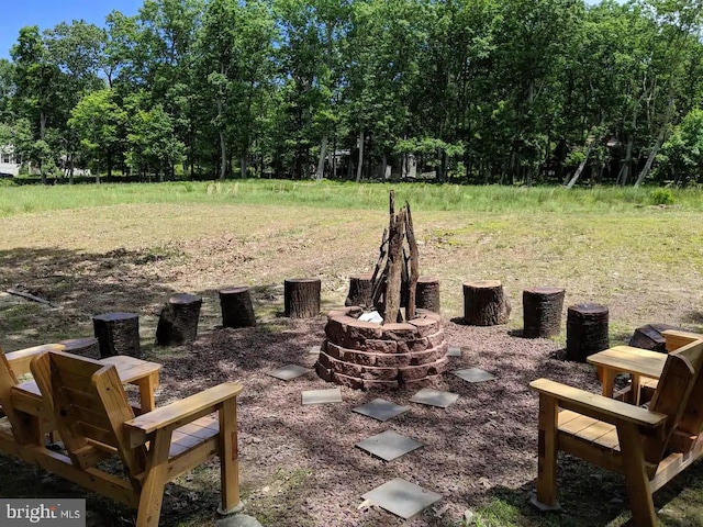 138 Banbury Dr, Bushkill, PA 18324 - view of yard with a fire pit