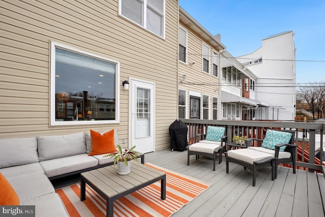 1917 H St NE, Washington, DC 20002 - wooden terrace with an outdoor living space