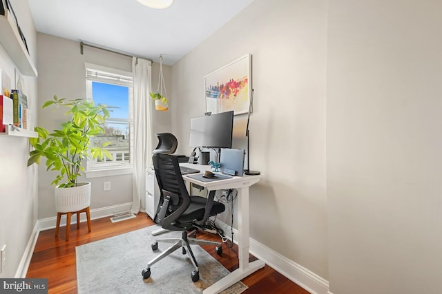 1917 H St NE, Washington, DC 20002 - office area with wood finished floors and baseboards