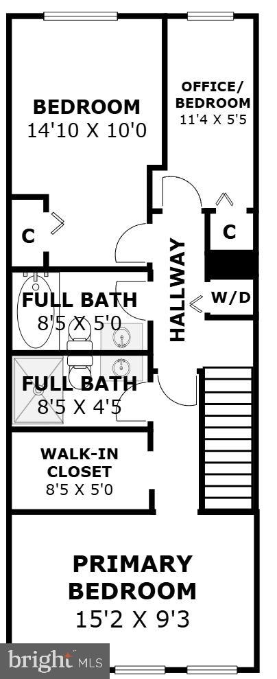 1917 H St NE, Washington, DC 20002 - home floor plan