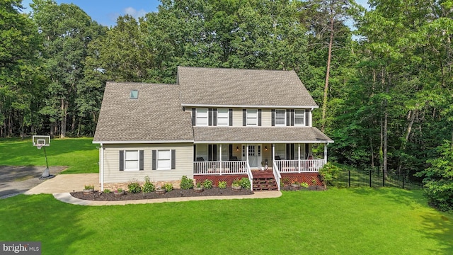 14371 Bristow Rd, Manassas, VA 20112 - colonial house with a porch and roof with shingles