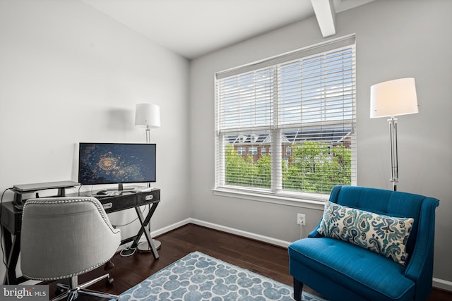 7444 Saint Margarets Blvd Unit A, Hanover, MD 21076 - office area featuring wood finished floors and baseboards