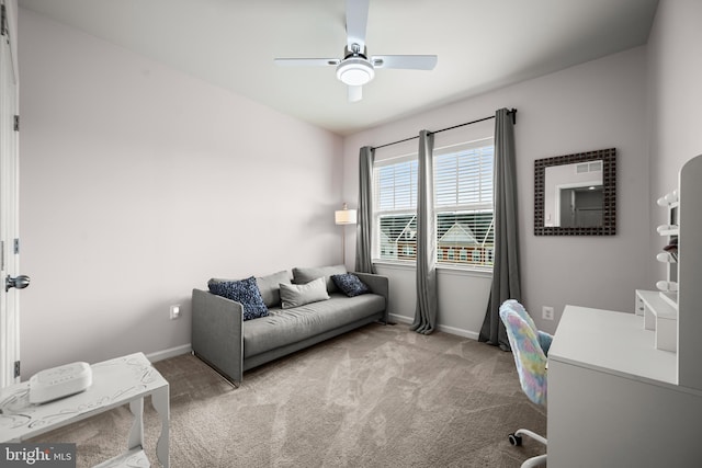 7444 Saint Margarets Blvd Unit A, Hanover, MD 21076 - office area with a ceiling fan and carpet flooring
