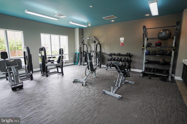 7444 Saint Margarets Blvd Unit A, Hanover, MD 21076 - workout area featuring baseboards