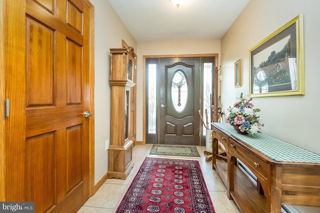 7600 Pohopoco Dr, Kunkletown, PA 18058 - foyer with light tile patterned floors and baseboards
