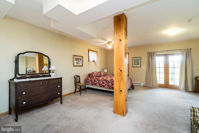 7600 Pohopoco Dr, Kunkletown, PA 18058 - carpeted bedroom with baseboards and a baseboard radiator