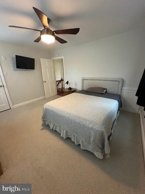 710 Wildell Rd Unit 108, Drexel Hill, PA 19026 - bedroom with carpet flooring and a ceiling fan