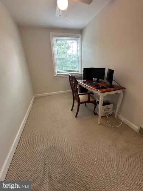 710 Wildell Rd Unit 108, Drexel Hill, PA 19026 - office with light colored carpet and ceiling fan