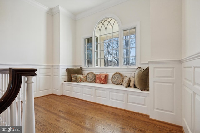 845 Colony Ct, Bryn Mawr, PA 19010 - unfurnished room featuring a decorative wall, wood finished floors, wainscoting, and crown molding