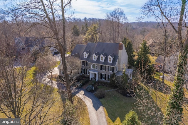 845 Colony Ct, Bryn Mawr, PA 19010 - aerial view of property and surrounding area with a forest
