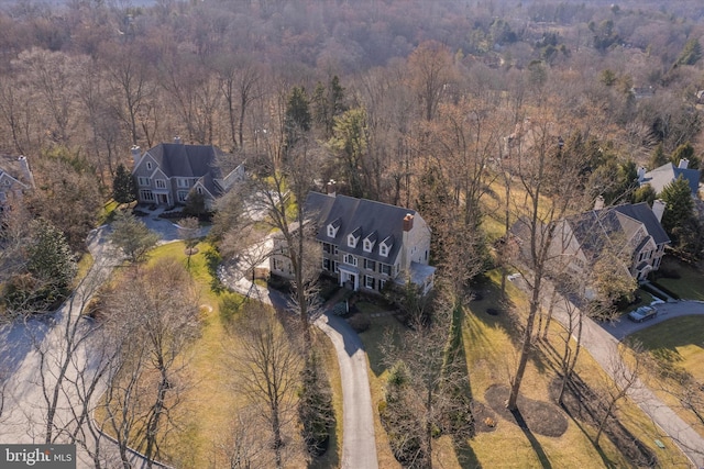 845 Colony Ct, Bryn Mawr, PA 19010 - view from above of property with a forest