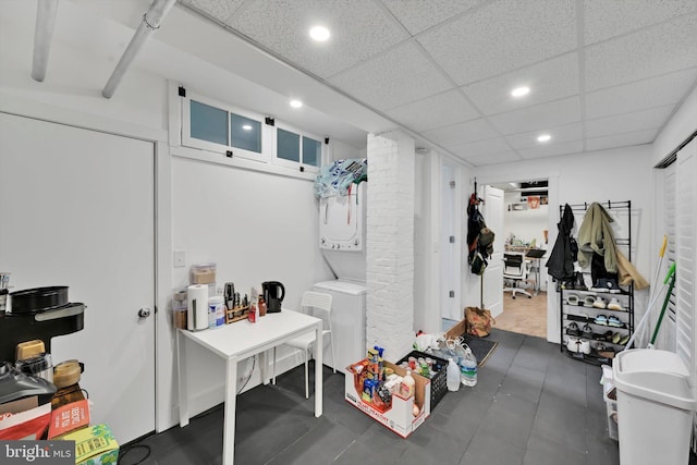 1622 Delaware Ave, Wyomissing, PA 19610 - finished basement with recessed lighting and a drop ceiling