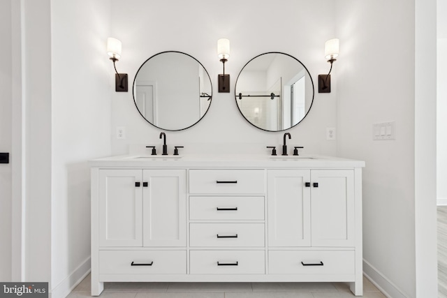 19740 Spinnaker Ct, Georgetown, DE 19947 - full bath featuring baseboards and double vanity