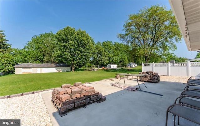 3324 Golf Course Rd, Allentown, PA 18104 - view of patio / terrace with an outdoor structure and view of wooded area