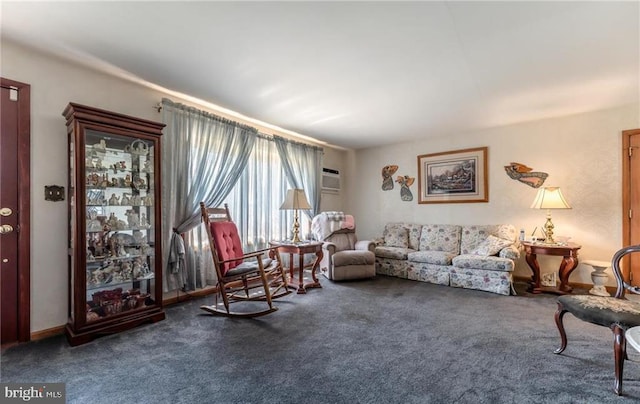 3324 Golf Course Rd, Allentown, PA 18104 - living room featuring carpet and a wall unit AC