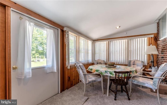 3324 Golf Course Rd, Allentown, PA 18104 - carpeted dining area featuring vaulted ceiling