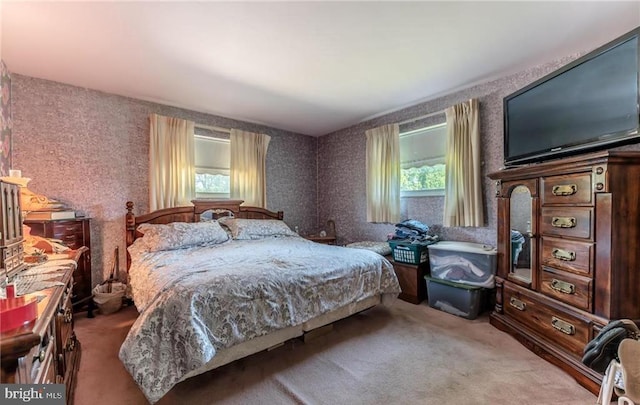 3324 Golf Course Rd, Allentown, PA 18104 - bedroom featuring multiple windows, carpet, and wallpapered walls