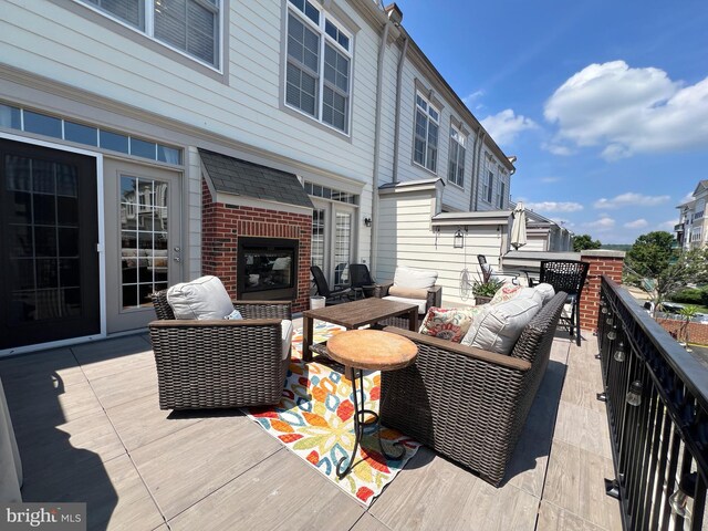 13755 Tides St, Woodbridge, VA 22191 - wooden terrace featuring outdoor lounge area