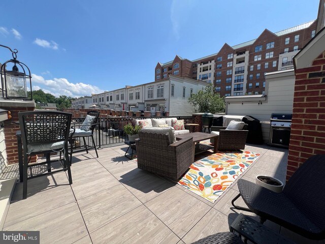 13755 Tides St, Woodbridge, VA 22191 - deck with outdoor lounge area and grilling area